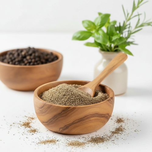 Ground Black Pepper with Greenery